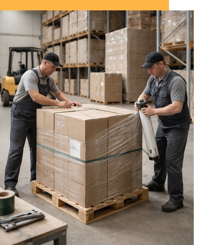 Упаковка и паллетирование грузов от 3580 руб: защита и крепление